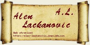 Alen Lackanović vizit kartica